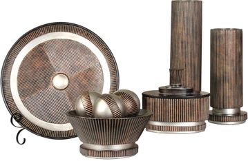 Stylecraft 16" Diameter Charger Plate, Bowl and 2 Candle Holders