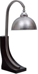 Stylecraft Espresso Based and Brushed Steel Desk Lamp