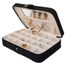 Sueded Jewelry Box with 24 Sections in Onyx Black - Maria - Jewelry Boxes by Mele - 0054562M