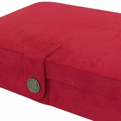 Sueded Jewelry Box with 24 Sections in Red - Maria - Jewelry Boxes by Mele - 0054522M