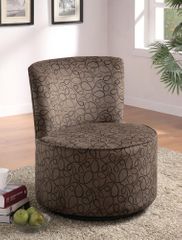 Swirly Print Round Swivel Chair - 902003