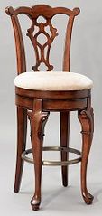 Swivel Armless Bar Stool - Jamestown Landing "Deep Cherry" - Powell Furniture - 987-729