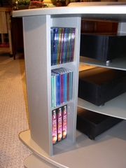 Swivel Entertainment Stand in Silver - 4D Concepts - 44032