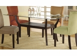 Table with Rectangle Glass Top in Cappuccino - Coaster