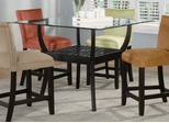 Table with Square Glass Top in Cappuccino - Coaster