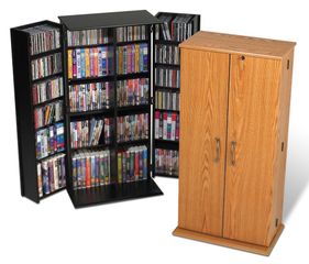 Tall Locking Media Storage Cabinet in Black - Prepac Furniture - BVS-0205