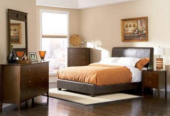 Tamara California King Size Bedroom Furniture Set in Walnut - Coaster - 201150KW-BSET