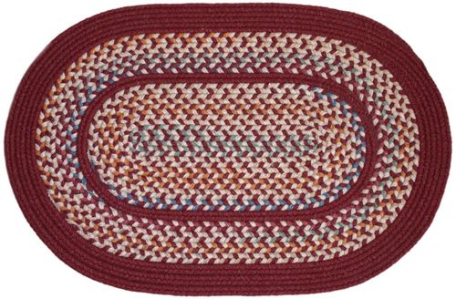 Tapestry Red Wine 2'x4' Braided Rug - Rhody Rug - TA-4224RW
