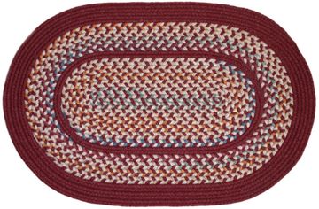 Tapestry Red Wine 2'x4' Braided Rug - Rhody Rug - TA-4224RW