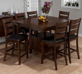 Taylor 7PC Counter Height Dining Set in Brown Cherry - 337-54