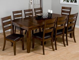 Taylor 9-Piece Dining Table Set in Brown Cherry - 337-84