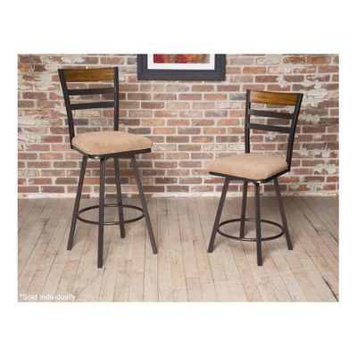 Tempo Metal Swivel Stool Bronze / Medium Oak - Largo - LARGO-ST-D234-2X