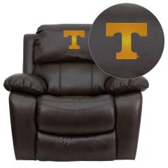 Tennessee Volunteers Embroidered Brown Leather Rocker Recliner  - MEN-DA3439-91-BRN-40005-EMB-GG