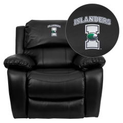 Texas A&M University - Corpus Christi Islanders Leather Rocker Recliner - MEN-DA3439-91-BK-41076-EMB-GG