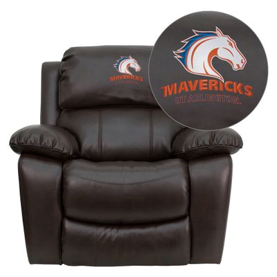 Texas at Arlington Mavericks Brown Leather Rocker Recliner - MEN-DA3439-91-BRN-41097-EMB-GG