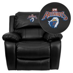 Texas at Tyler Patriots Embroidered Black Leather Rocker Recliner  - MEN-DA3439-91-BK-41103-EMB-GG