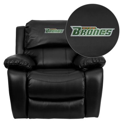 Texas - Pan American Broncos Embroidered Black Leather Rocker Recliner  - MEN-DA3439-91-BK-41100-EMB-GG