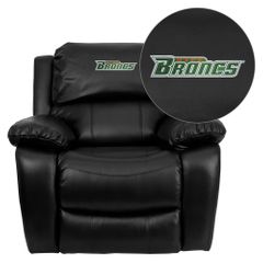 Texas - Pan American Broncos Embroidered Black Leather Rocker Recliner  - MEN-DA3439-91-BK-41100-EMB-GG