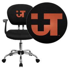 Texas SW Medical Center Dallas Black Mesh Task Chair - H-2376-F-BK-ARMS-41107-EMB-GG