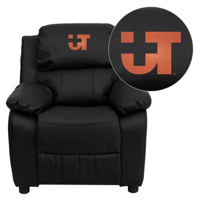 Texas SW Medical Center Dallas Embroidered Black Leather Kids Recliner - BT-7985-KID-BK-LEA-41107-EMB-GG
