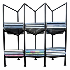 Three Division CD Holder - Black - Pangaea Home and Garden Furniture - FM-C4298-K