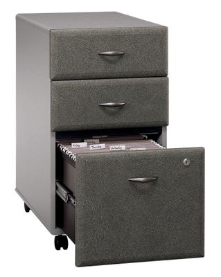 Three-Drawer File (Assembled) - Series A Pewter Collection - Bush Office Furniture - WC14553SU