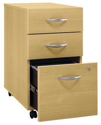 Three-Drawer File (Assembled) - Series C Light Oak Collection - Bush Office Furniture - WC60353SU