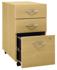 Three-Drawer File (Assembled) - Series C Light Oak Collection - Bush Office Furniture - WC60353SU