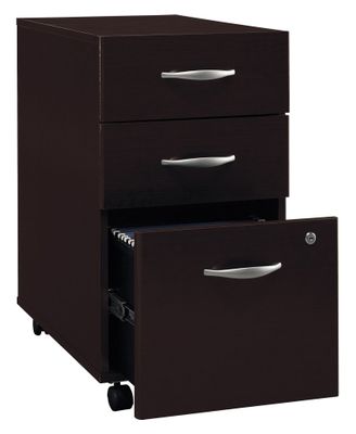 Three-Drawer File (Assembled) - Series C Mocha Cherry Collection - Bush Office Furniture - WC12953SU