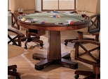 Three-in-One Game Table in Cherry / Walnut with Black Accents - Coaster
