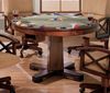 Three-in-One Game Table in Cherry / Walnut with Black Accents - Coaster