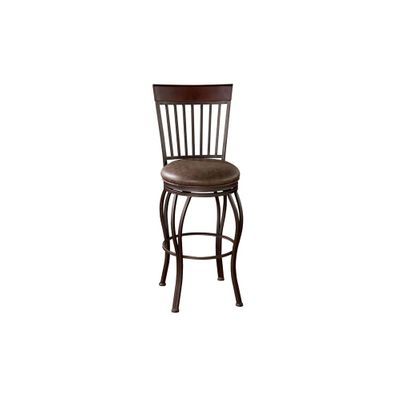 Torrance Swivel Stool in Pepper - American Hertiage - AH-126909PP