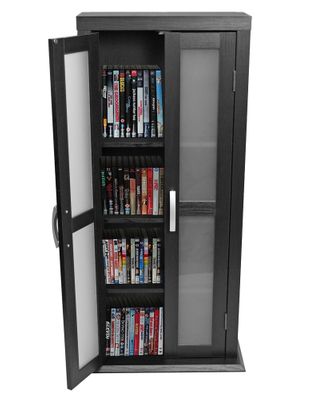 Tower - 41 Inch Wood DVD Tower in Black - DT41BL