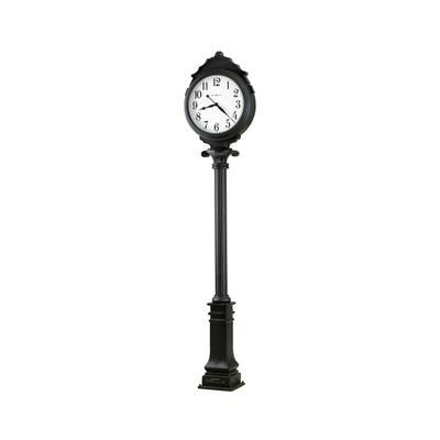 Town Square Satin Black Floor Clock - Howard Miller