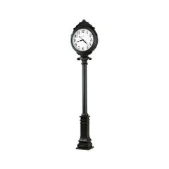 Town Square Satin Black Floor Clock - Howard Miller