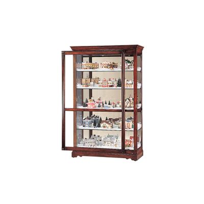 Townsend Curio Cabinet in Windsor Cherry - Howard Miller