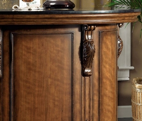 Traditional Bar with Black Granite Top - Bourbon Street "Yorktown Cherry" - Powell Furniture - 579-920