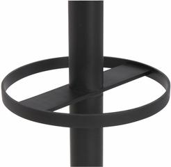 Traditional Black ALBA Floor Coat Stand - 16 Plastic Coat Pegs
