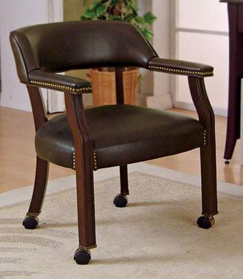 Traditional Upholstered Guest Chair with Nailhead Trim - 515B