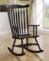 Traditional Wood Rocker in Black Finish - 600185