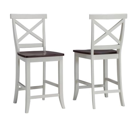 Traditions Bar Stool in White / Cherry - Home Styles - 5007-89