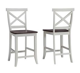 Traditions Bar Stool in White / Cherry - Home Styles - 5007-89