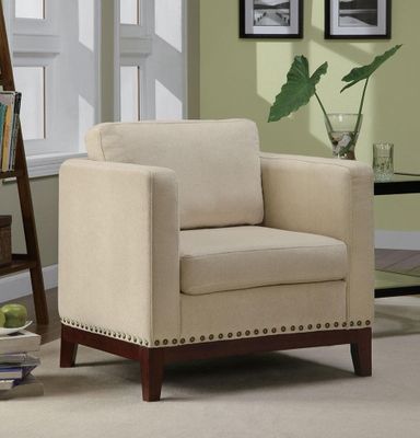 Transitional Accent Chair with Track Arms & Nail Head Trim - 900172