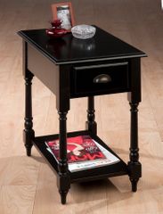 Transitional Chairside Table in Antique Black - 1034-7