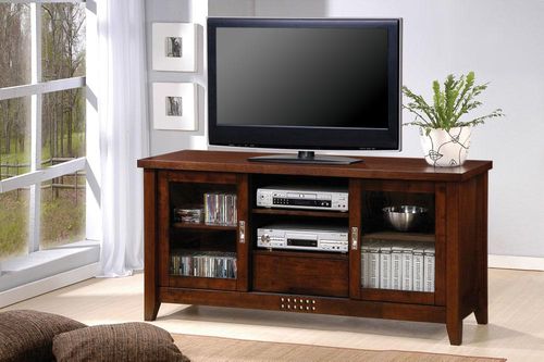 Transitional Media Console with Doors and Shelves - 700619