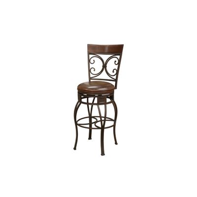 Treviso Stool with Leather Cushion - American Hertiage - AH-126849PP-L32