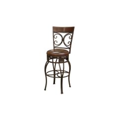 Treviso Stool with Leather Cushion - American Hertiage - AH-126849PP-L32