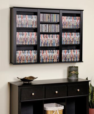 Triple Floating Wall Storage in Black - Prepac Furniture - BFW-0523