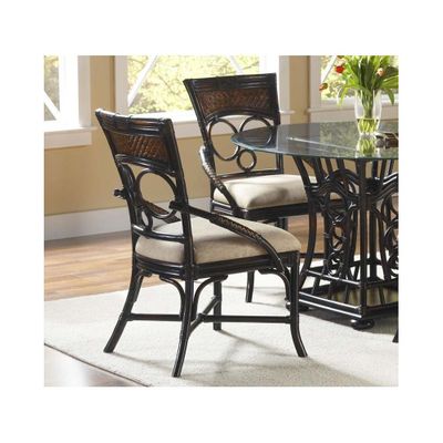 Turks Isle Side Chair - Set of 2 Black / Brown Cane - Largo - LARGO-ST-D9772-41