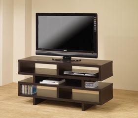 TV Console with Open Storage & Cappuccino Finish - 700720